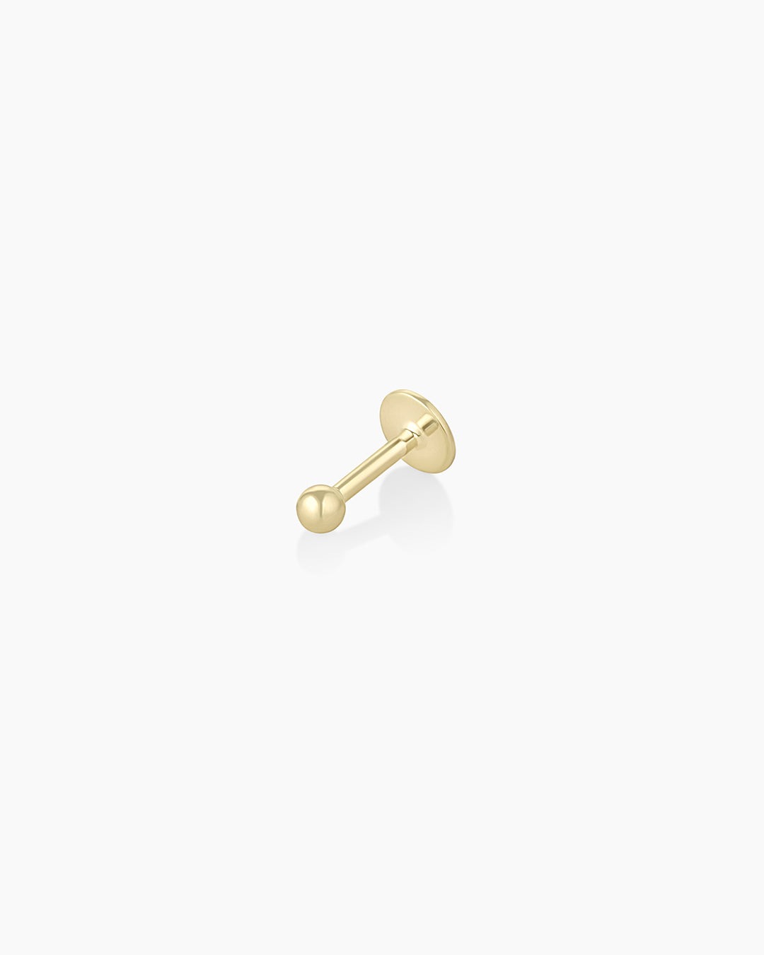 14K Gold Newport Flat Back Single Stud