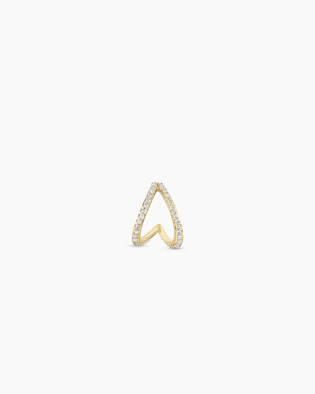 Diamond Pave Split Single Huggie