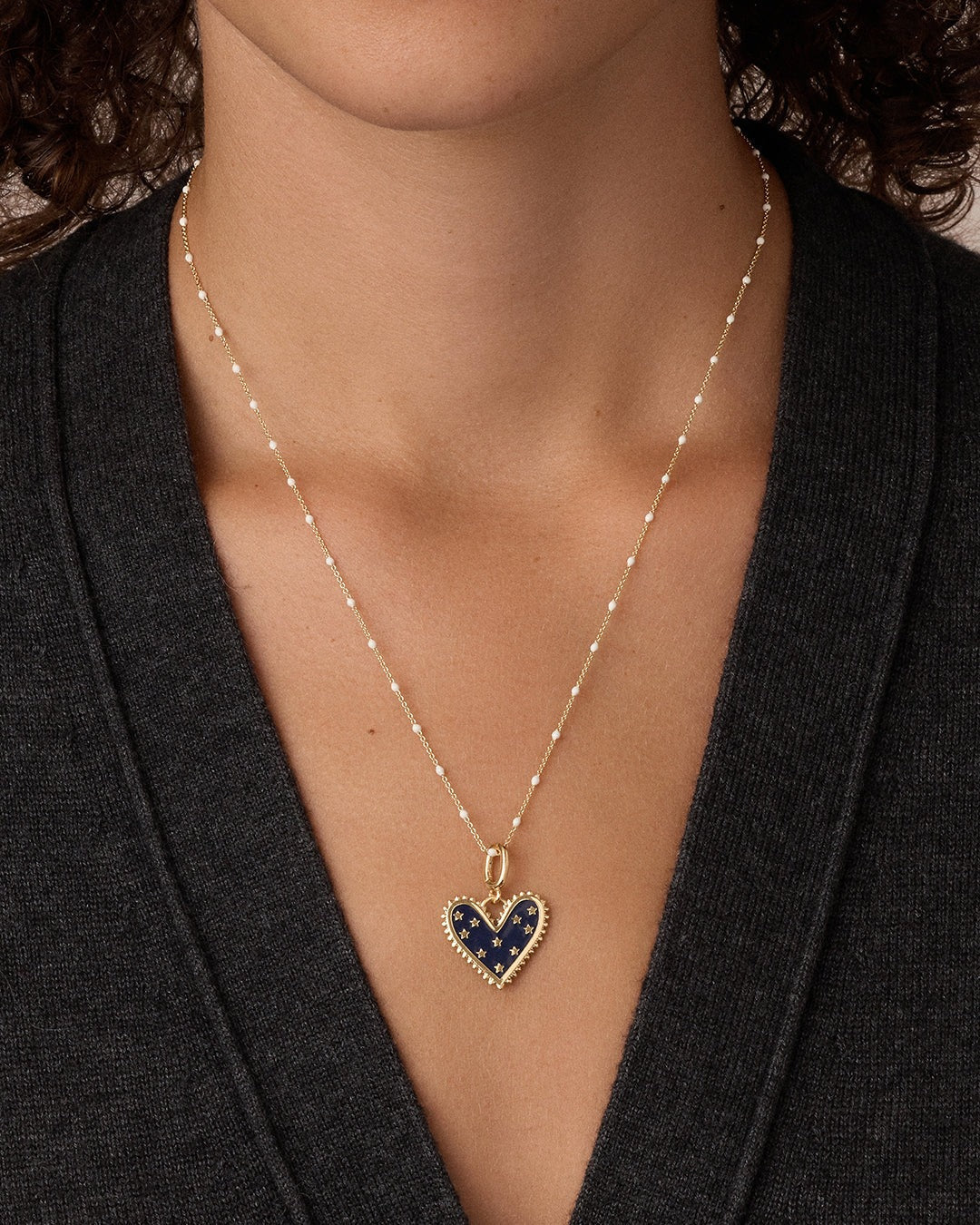 Vintage Heart Star Parker Charm