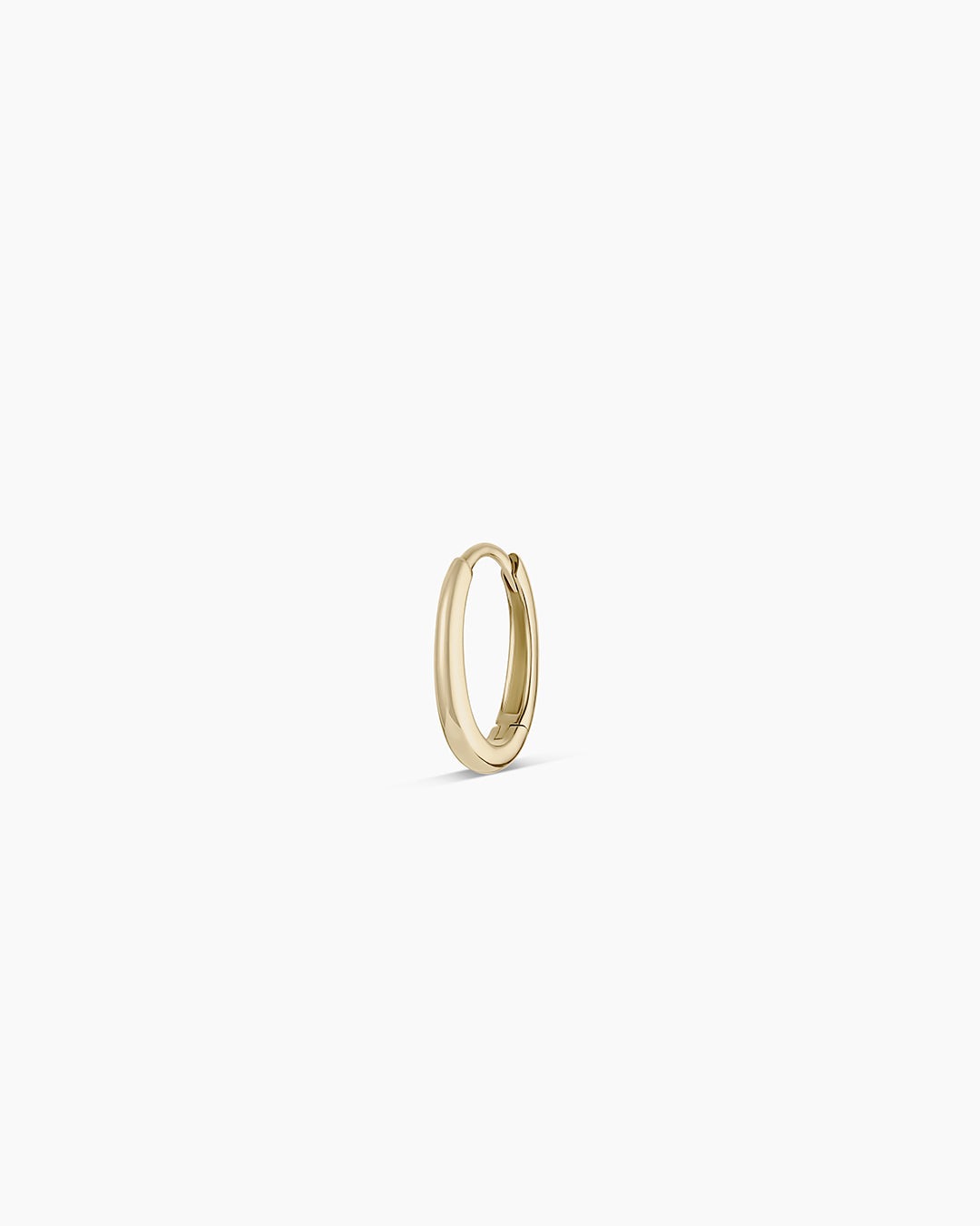 14K Gold Everyday Oval Single Huggie