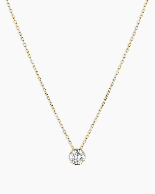 Lab Grown Diamond Halo Necklace