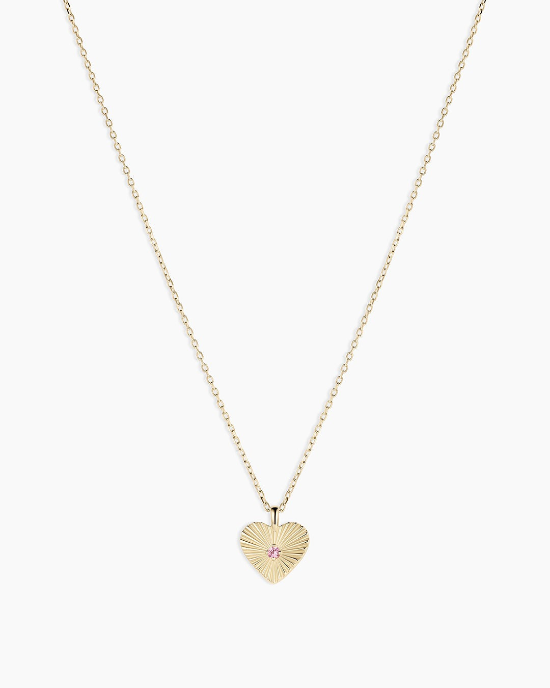 Pink Sapphire Vintage Heart Necklace