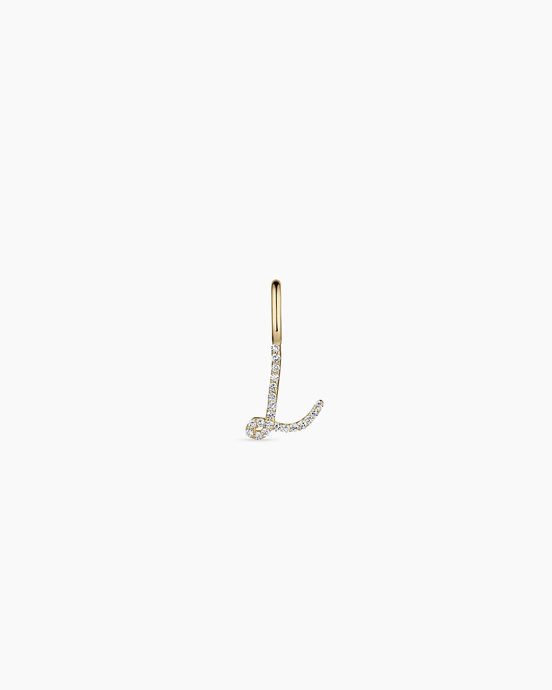 Diamond Script Alphabet Charm