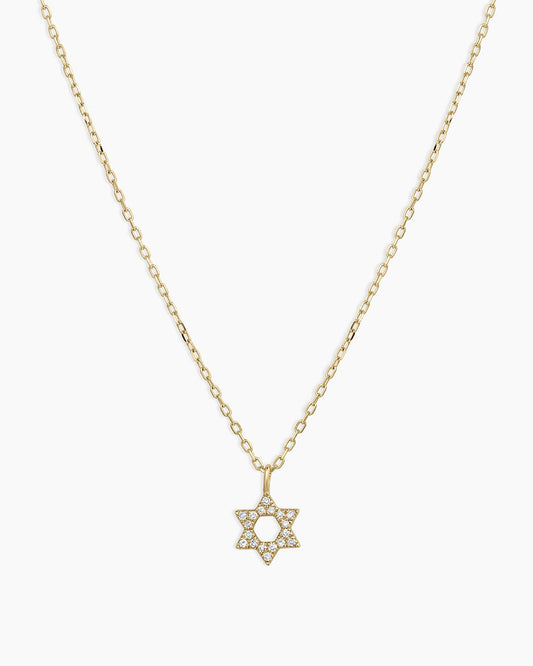 Diamond Star of David Necklace