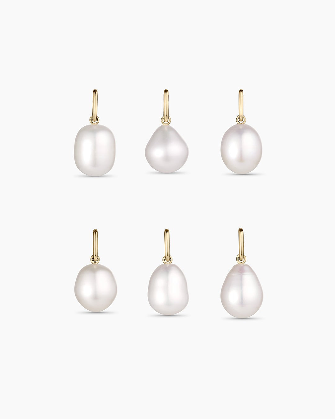 14K Gold Pearl Charm