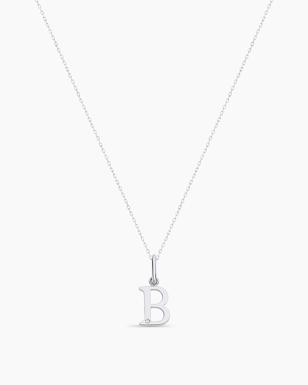 Diamond Vintage Alphabet Charm Necklace