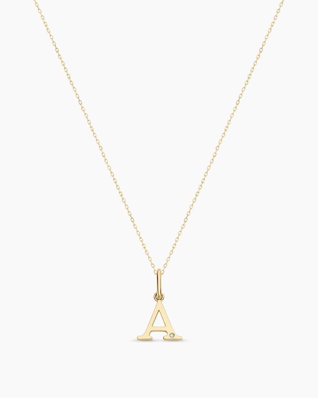 Diamond Vintage Alphabet Charm Necklace