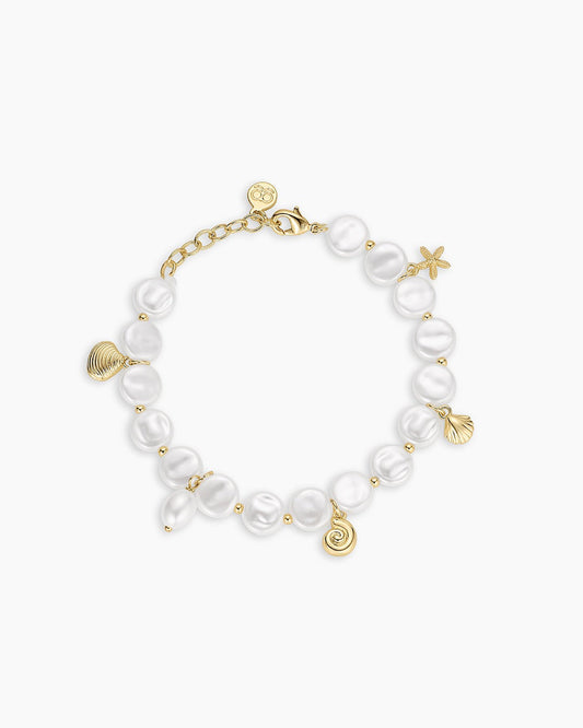 Reese Pearl Mini Charm Bracelet