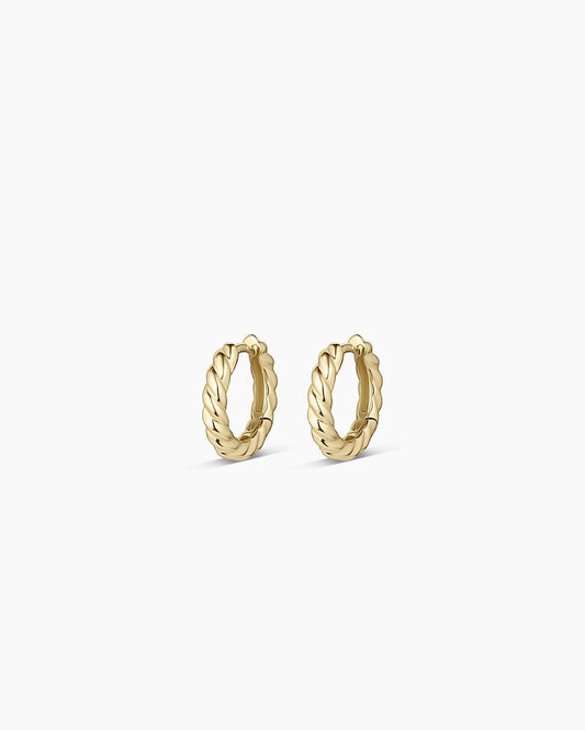 14K Gold Crew Helium Huggies