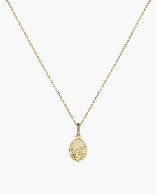 Diamond Beach Charm Necklace