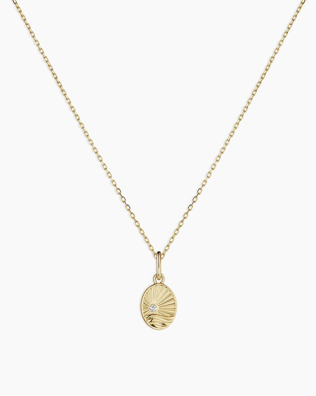 Diamond Beach Charm Necklace