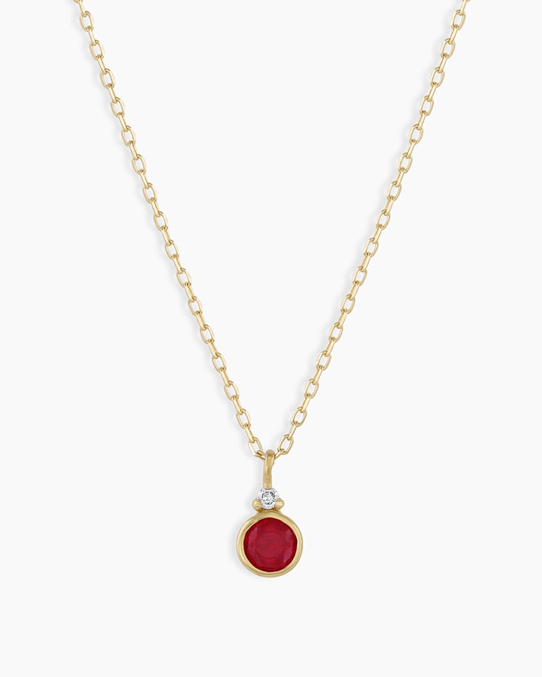 14K Gold Birthstone Necklace