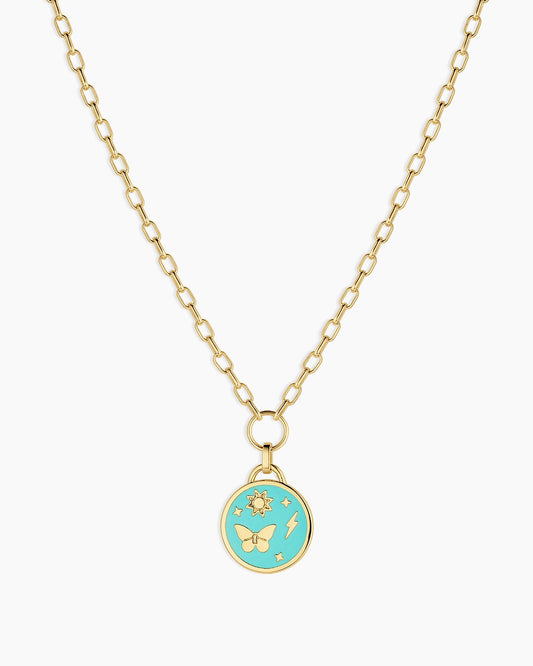 Lightning Strikes Coin Necklace