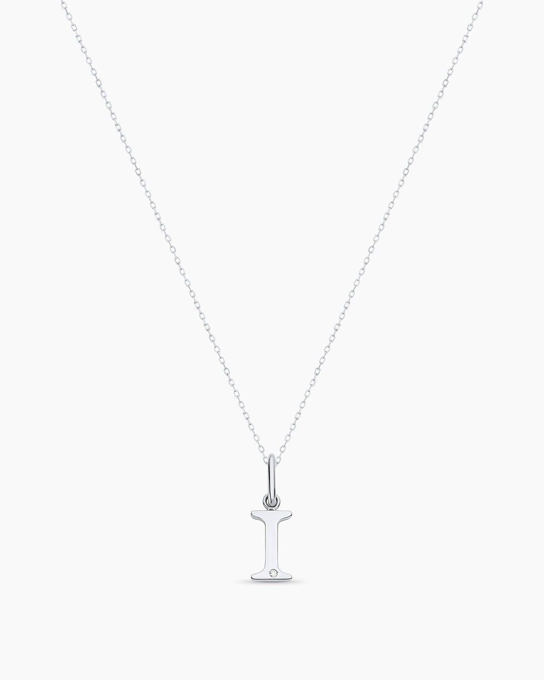 Diamond Vintage Alphabet Charm Necklace