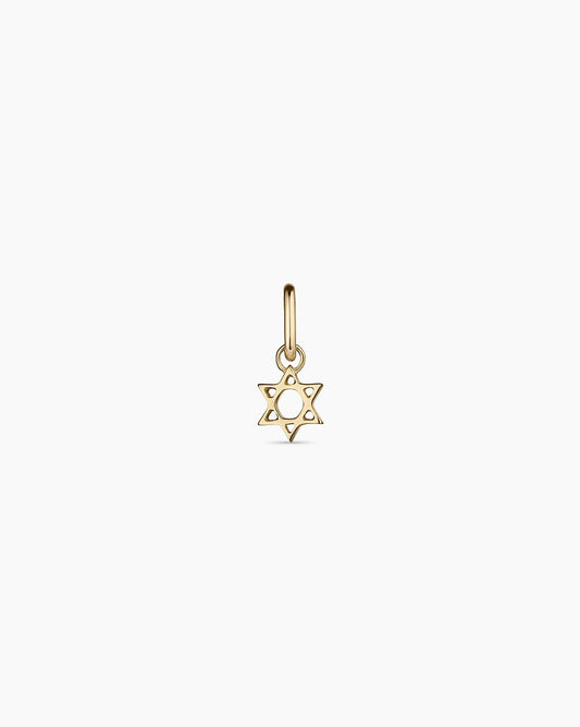 14K Gold Star of David Charm