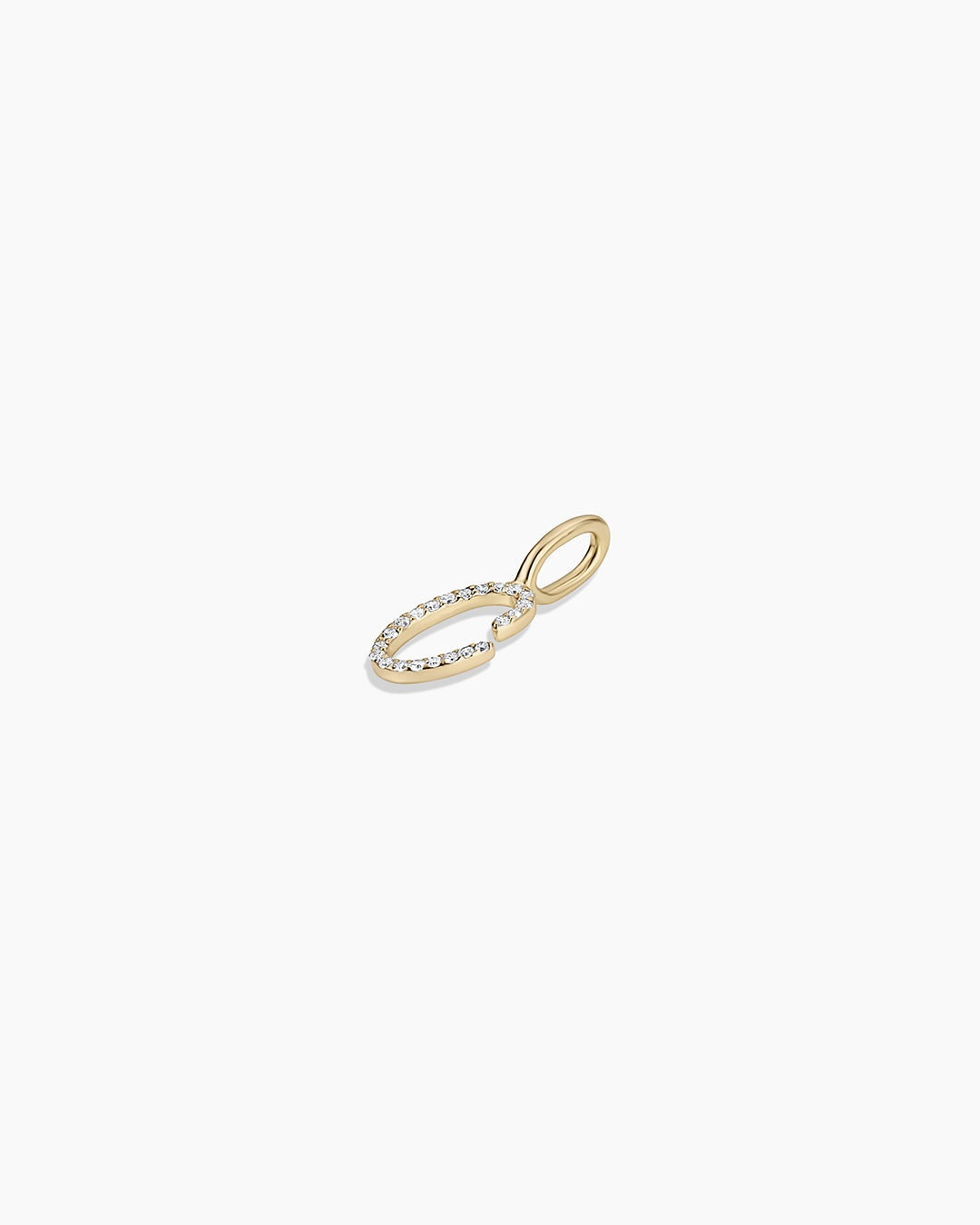 Diamond Script Alphabet Charm
