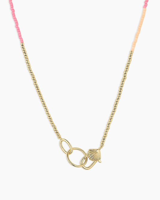 Scallop Padlock Sunset Necklace