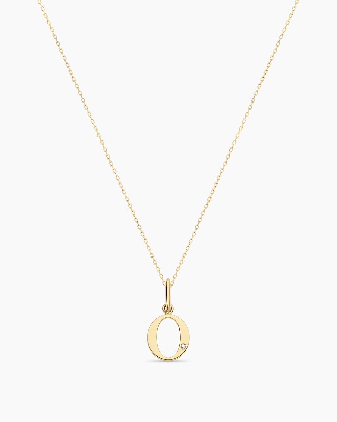 Diamond Vintage Alphabet Charm Necklace
