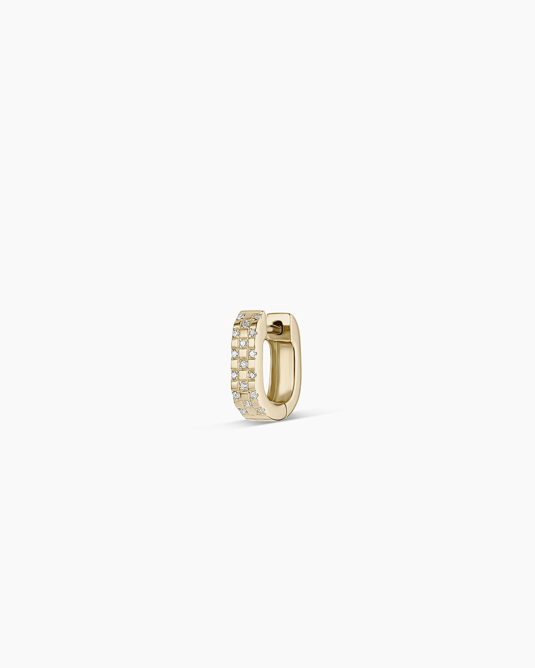 Diamond Checkered Mini Single Huggie